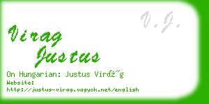 virag justus business card